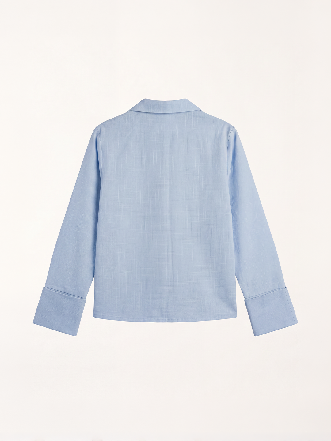 Tie Front Blouse - Light Blue