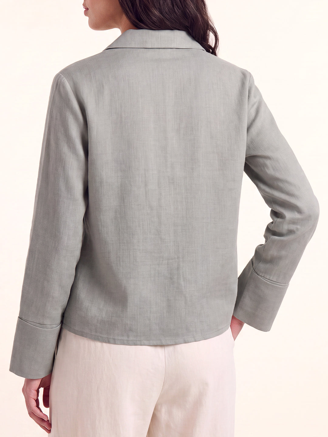 Tie Front Blouse - Mint Green