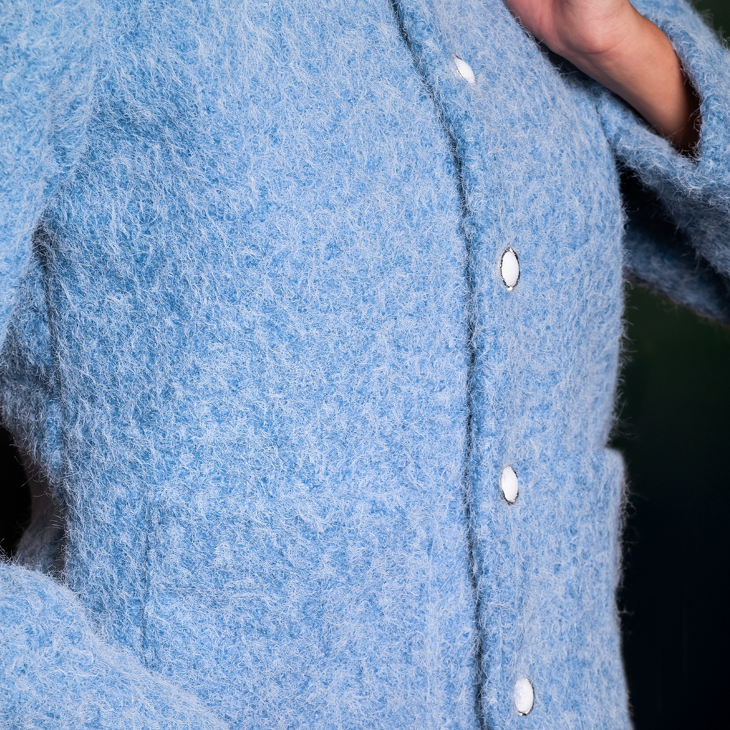 Wool Jacket with Fur Collar