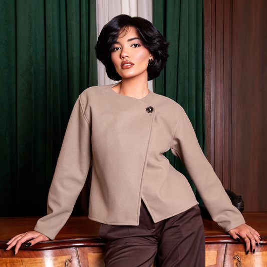 Button Wool Coat